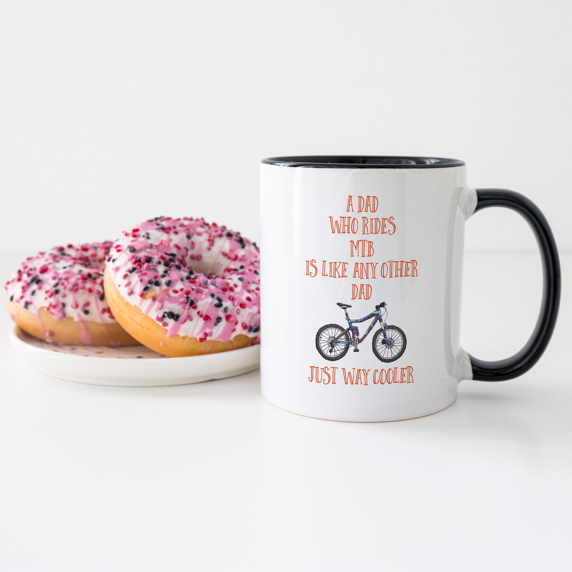 A Dad Who Rides MTB Is Way Cooler Mug - Bike
