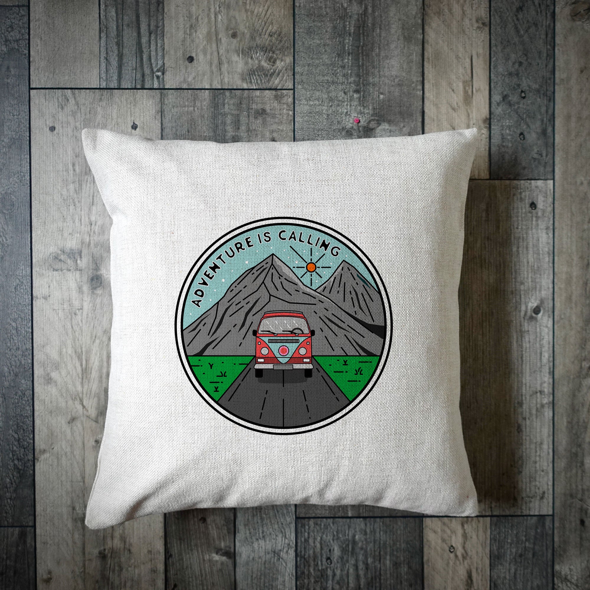 Adventure Is Calling Camper Cushion