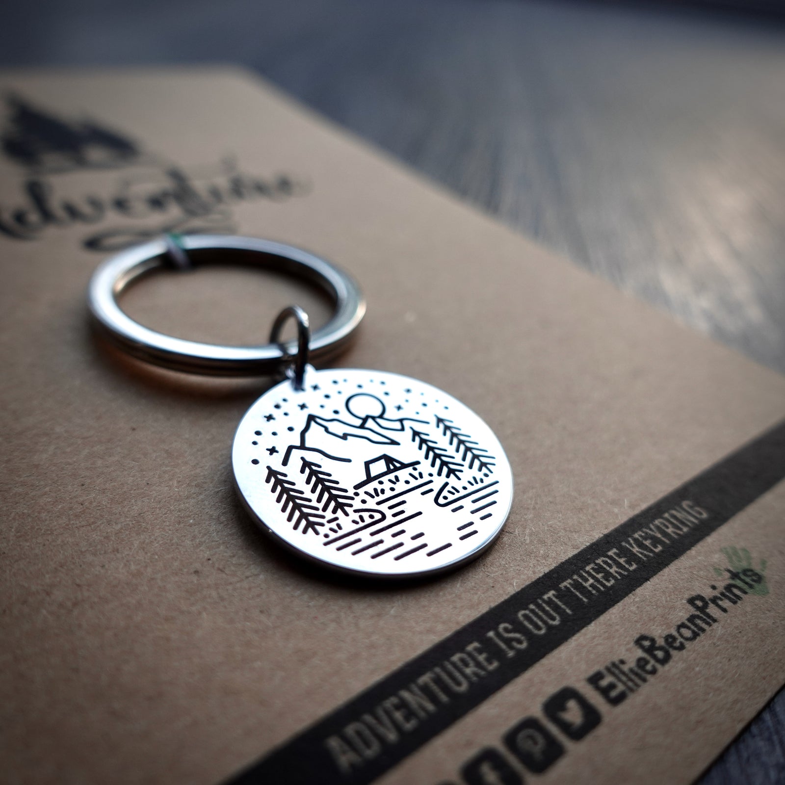 Stainless Steel Adventure Key Ring