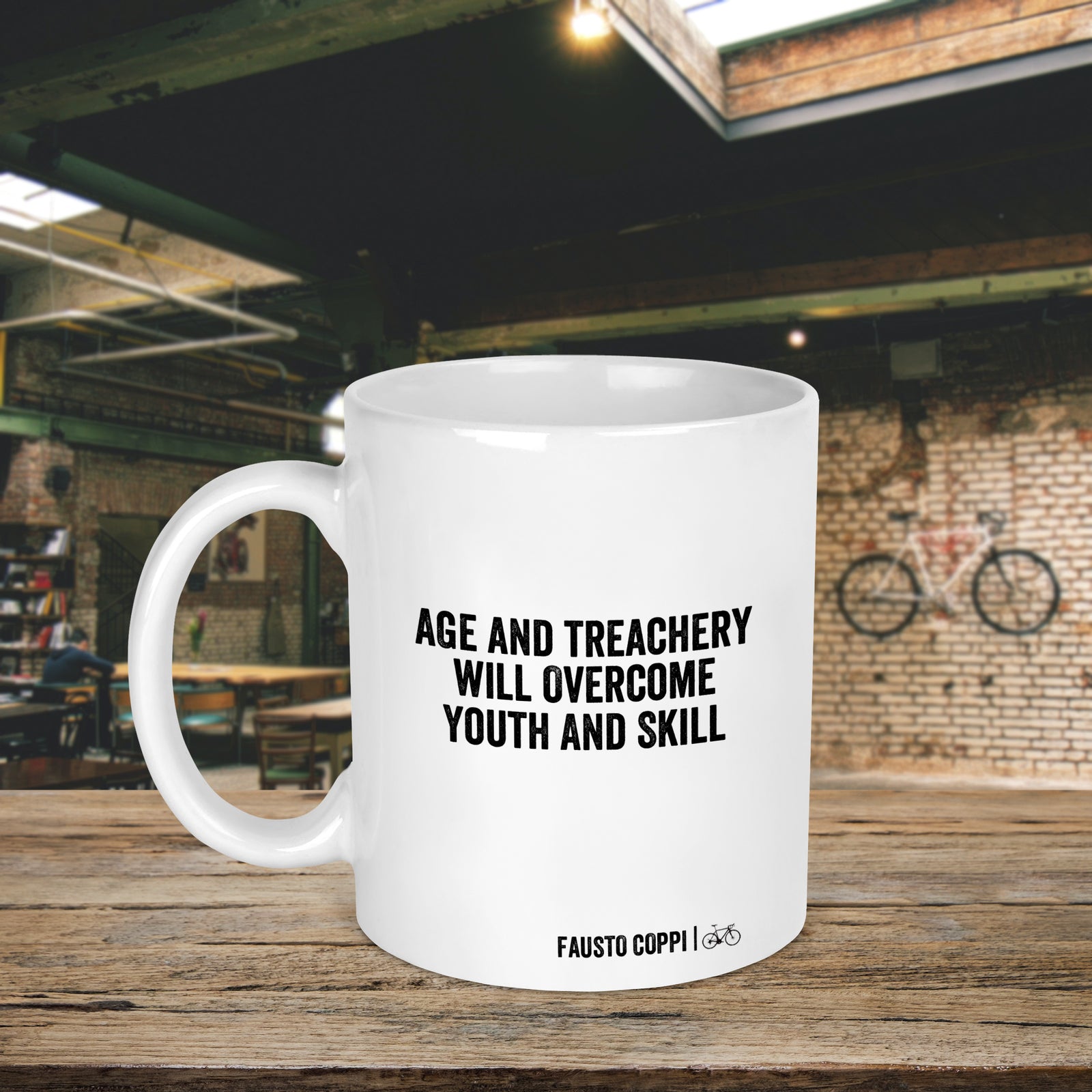 Age And Treachery Will Overcome Youth And Skill Cycling Quote Mug