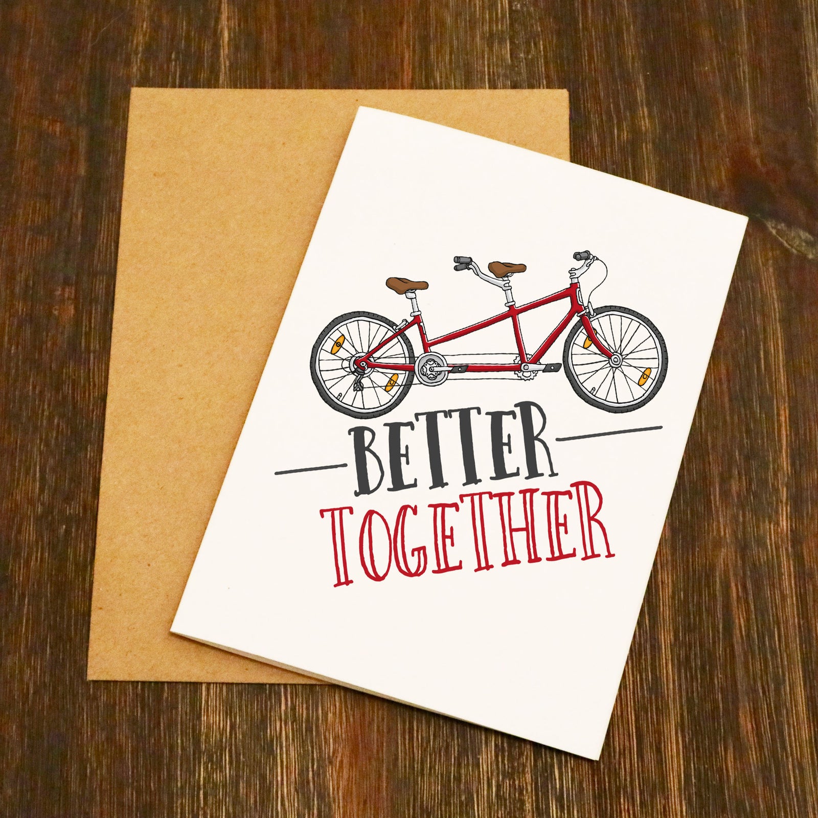 Better Together Tandem Cycling Card