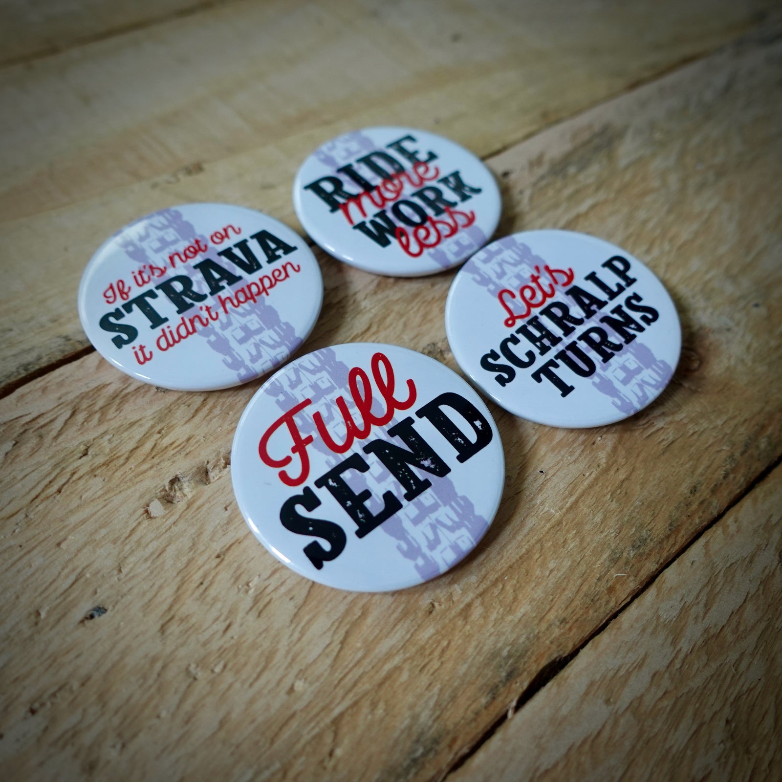 Mountain Bike Tyre Track Badges