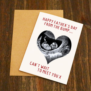 Personalised Baby Scan Father's Day Card - Can't Wait To Meet You