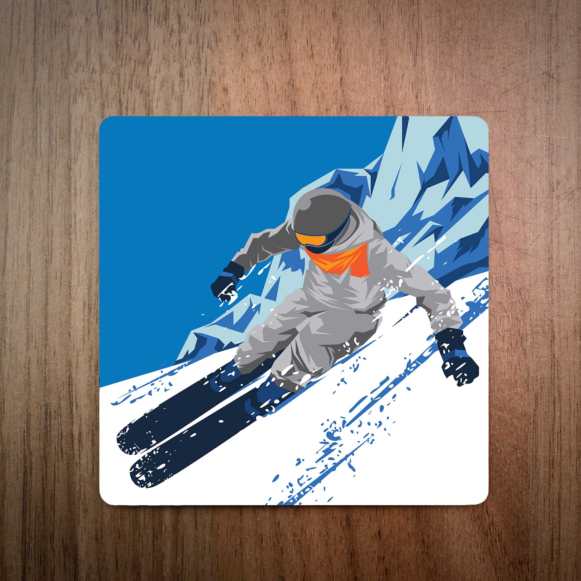 Carving Powder Turns Ski Coaster