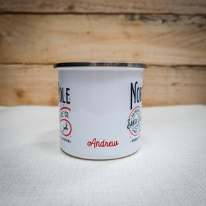 North Pole Hot Chocolate Enamel Mug