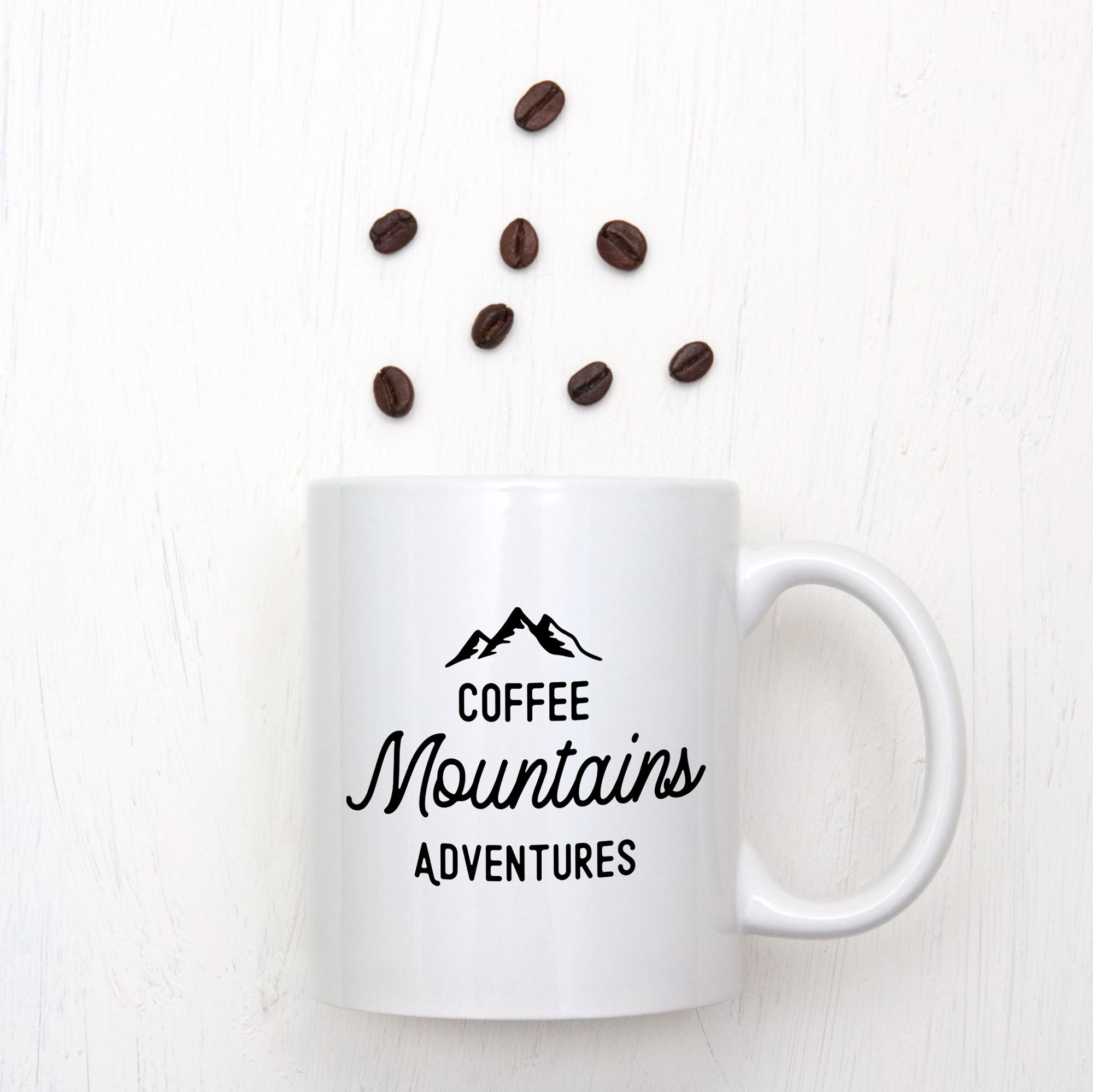 Coffee, Mountains, Adventures Mug
