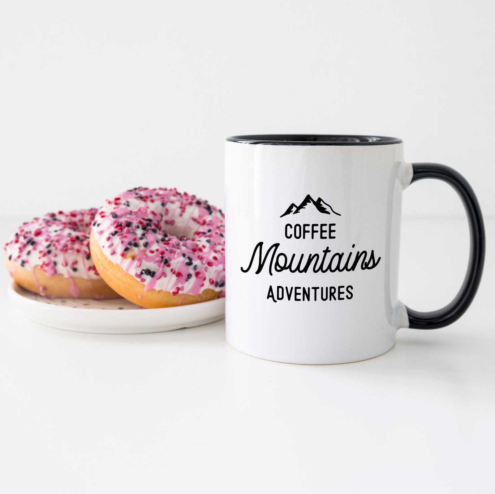 Coffee, Mountains, Adventures Mug