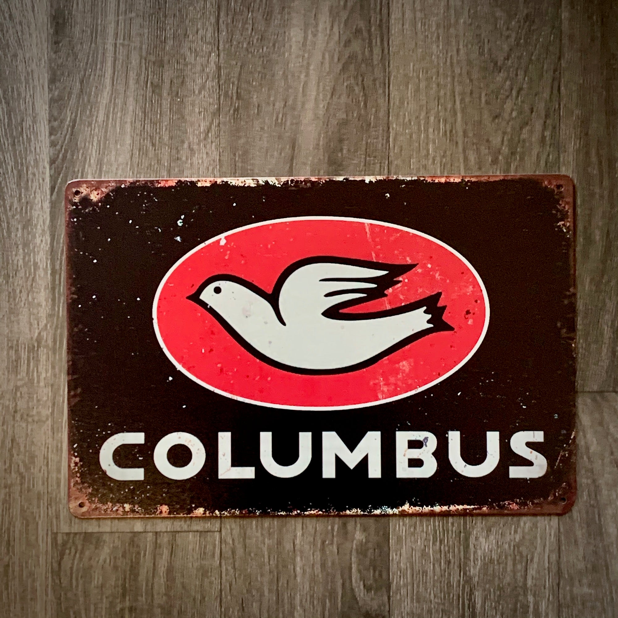 Columbus Classic Tin Retro Cycling Sign