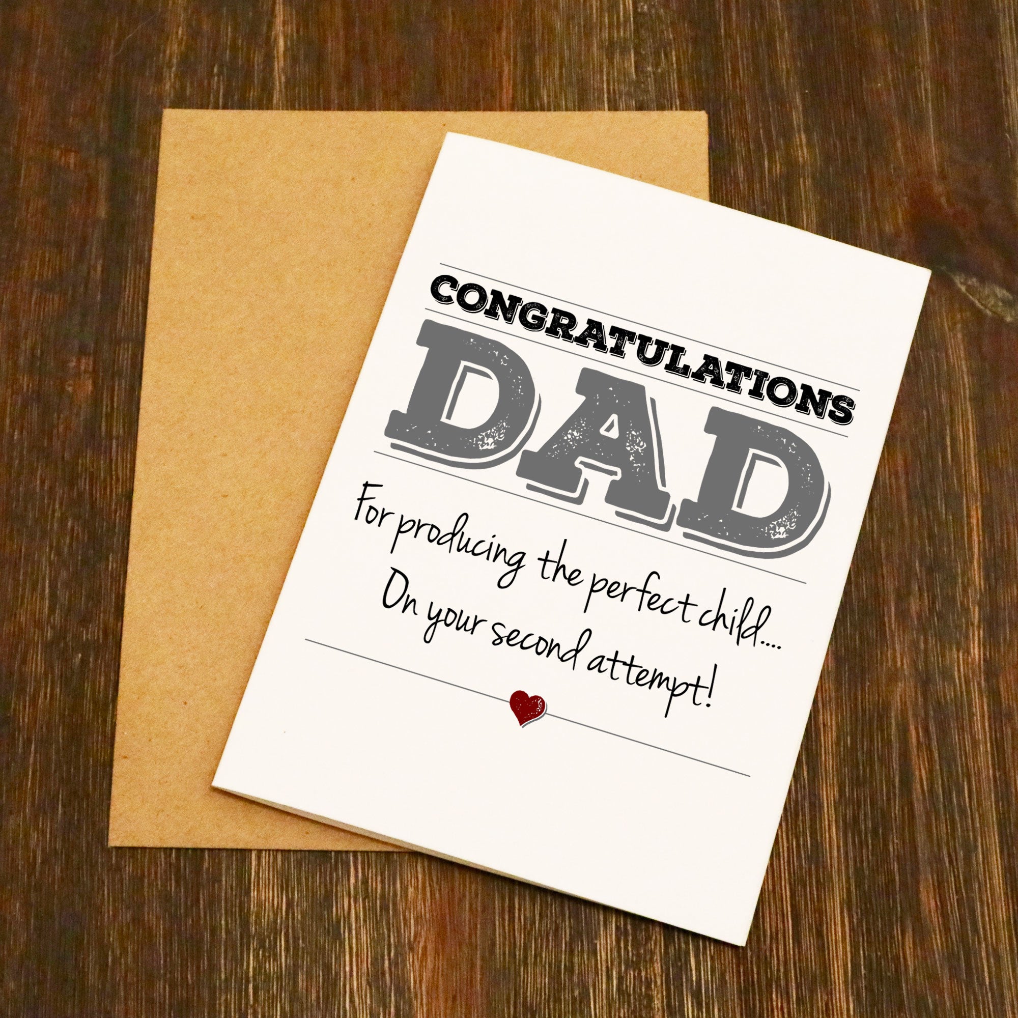 Congratulations Dad On Producing The Perfect Child Father's Day Card