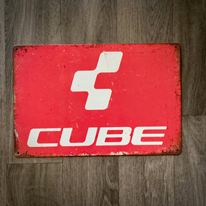 Cube Bikes Classic Tin Retro Cycling Sign