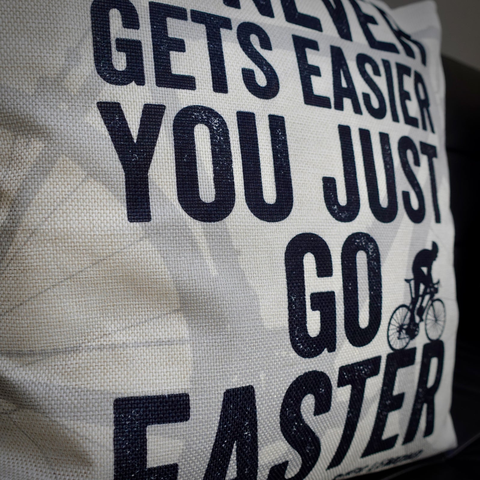 Faster Greg Lemond Quote Cycling Cushion
