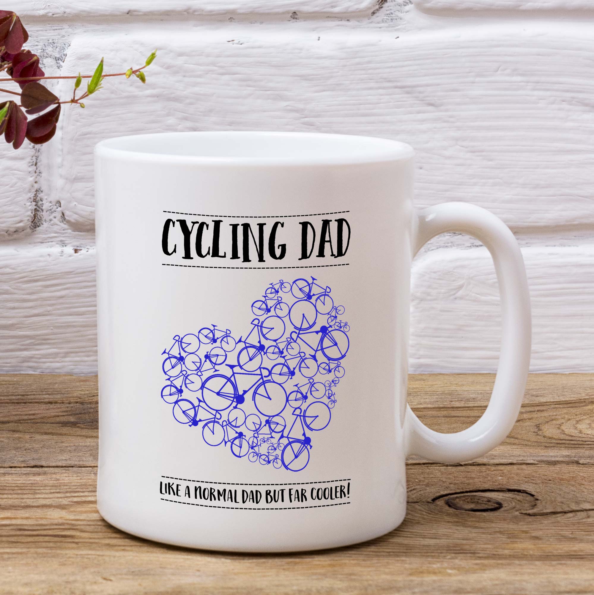 Heart Cycling Dad Mug