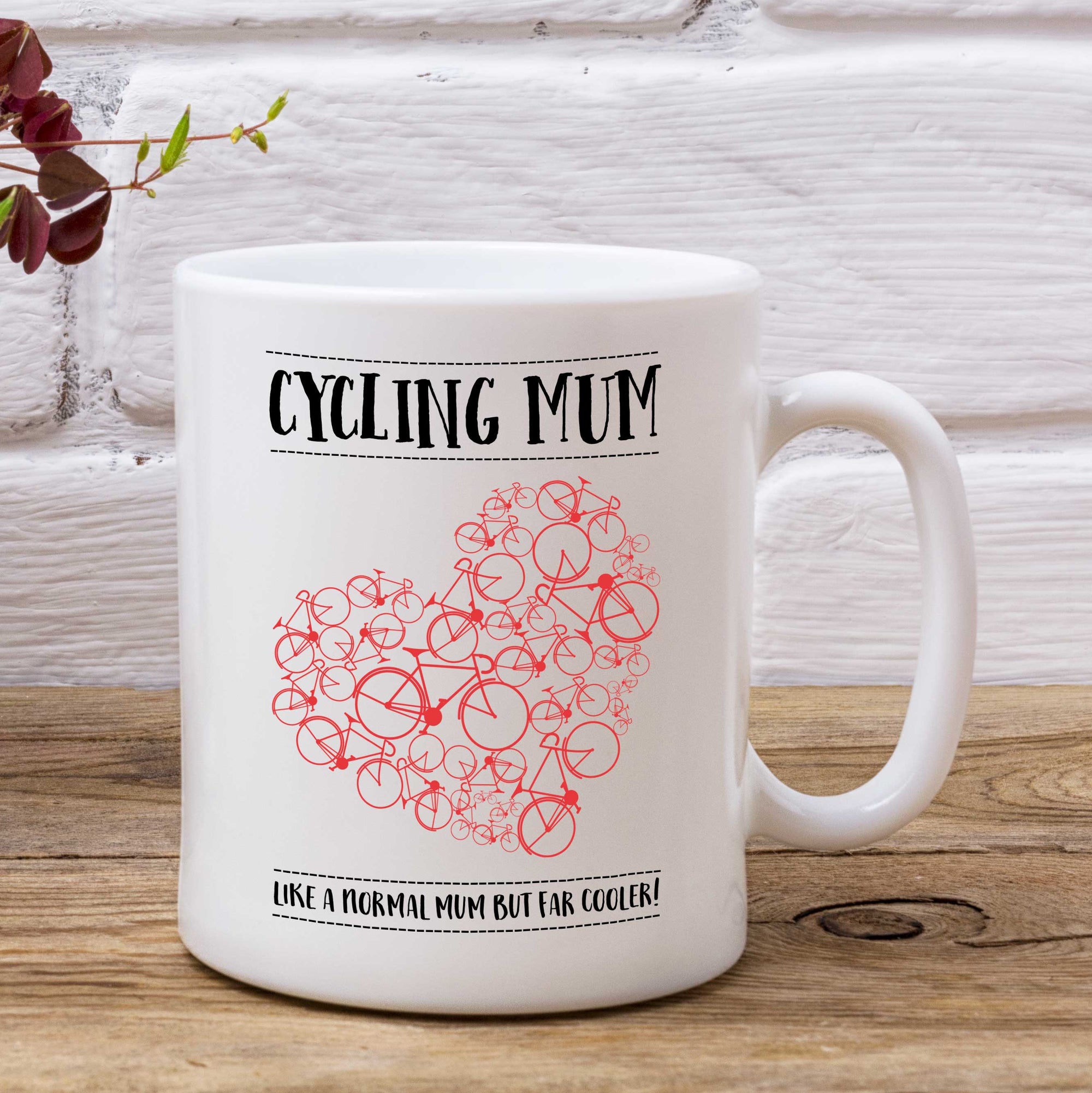 Heart Cycling Mum Mug