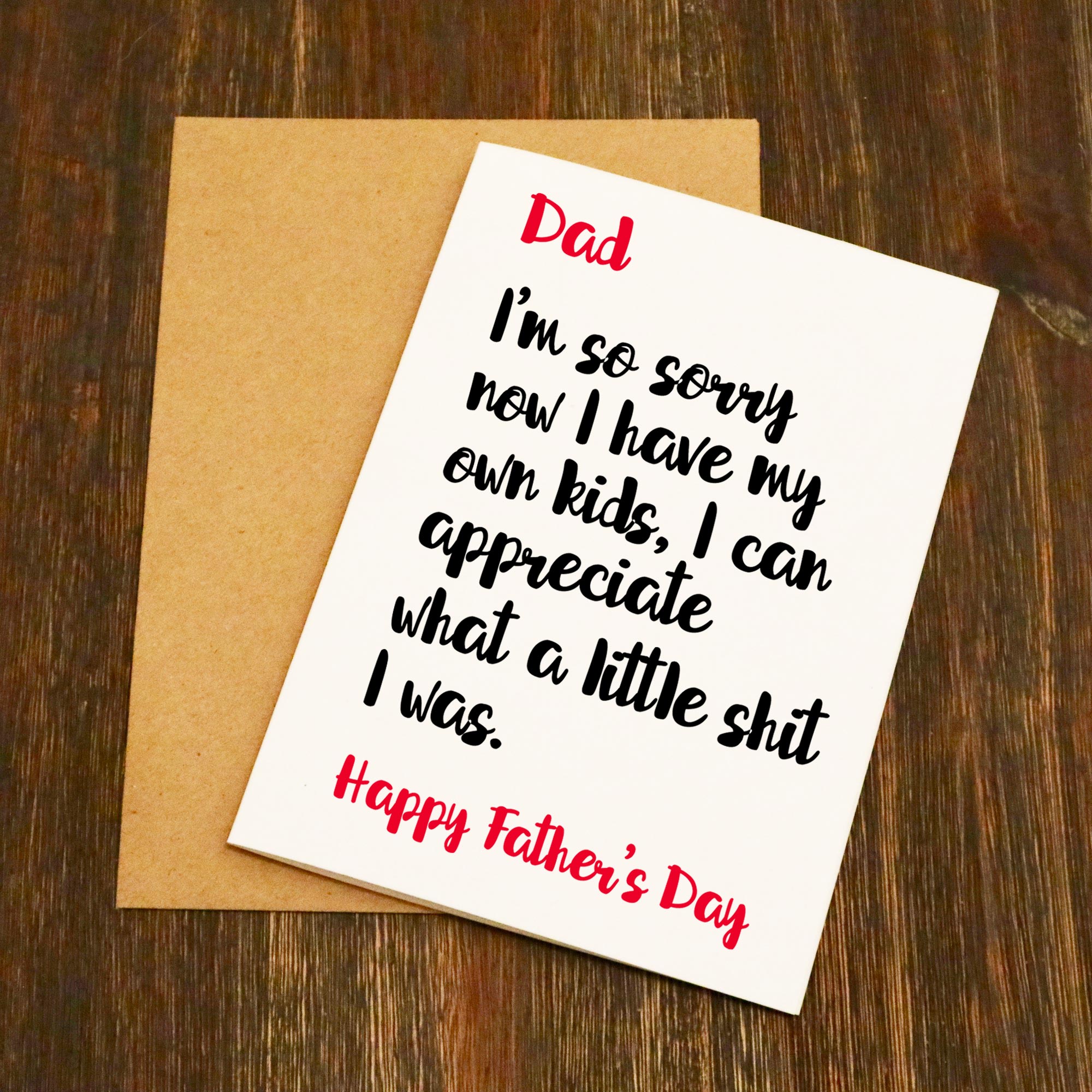 I'm So Sorry Father's Day Card