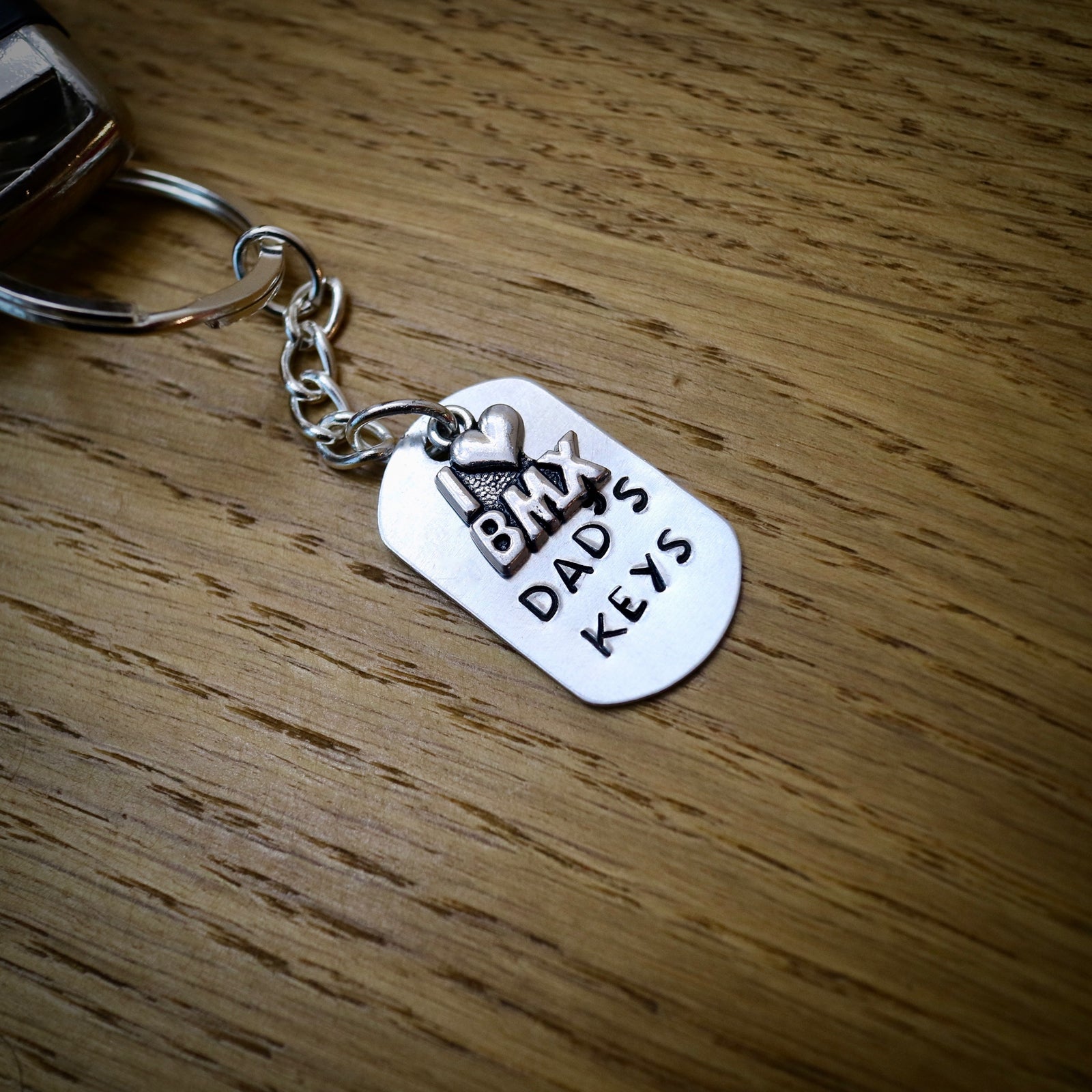 Dad's Keys (I Love BMX) Bike Keyring
