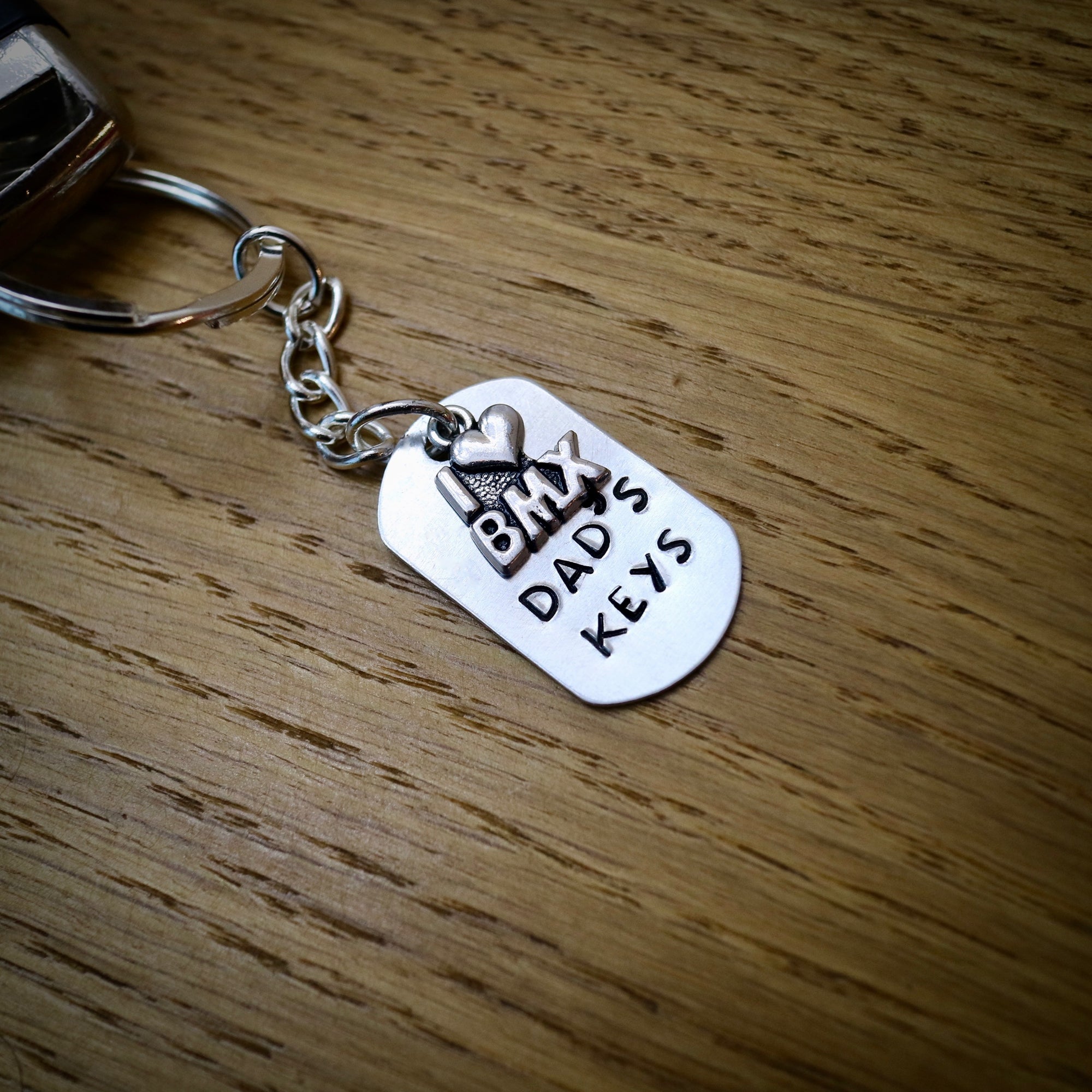 Dad's Keys (I Love BMX) Bike Keyring