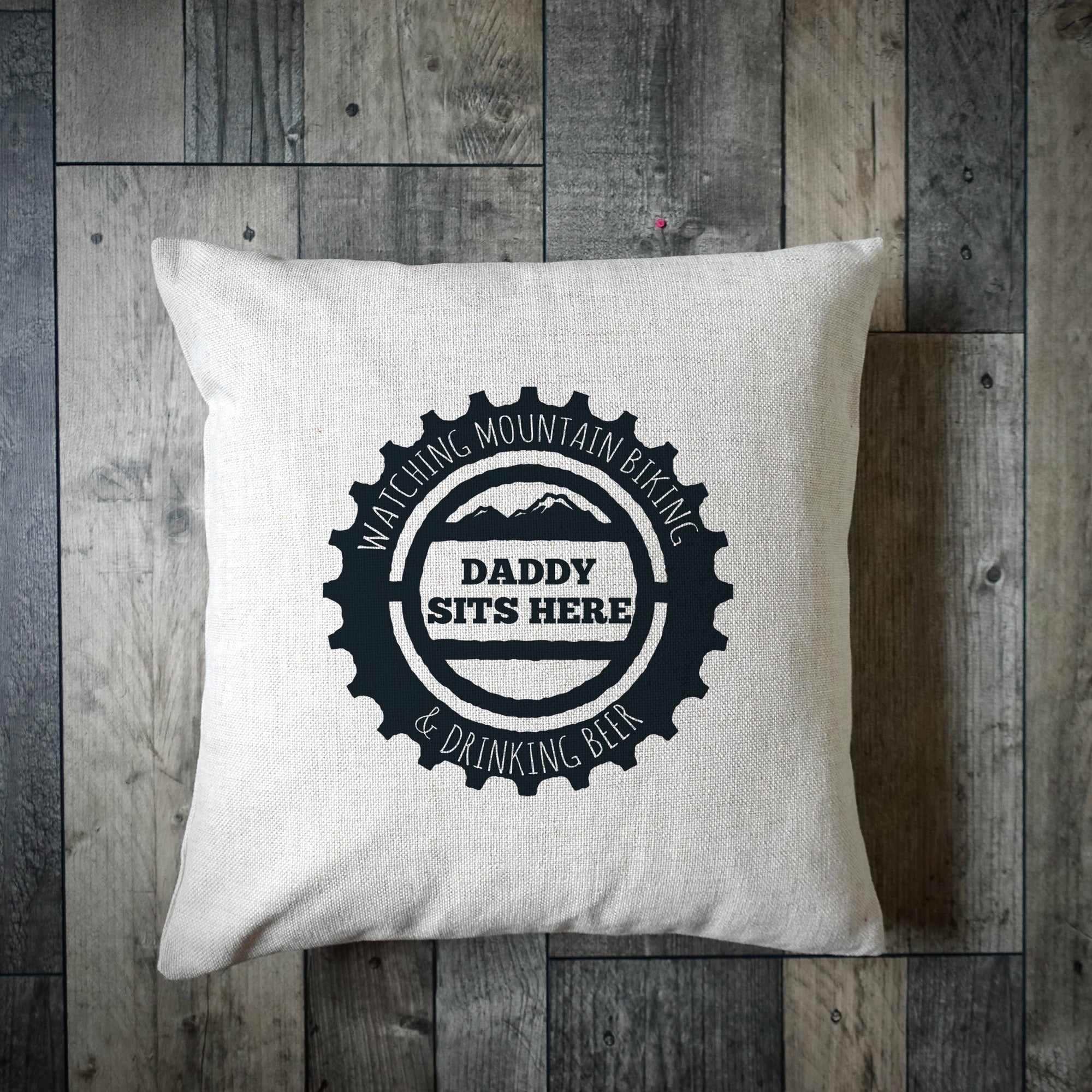 Dad Sits Here MTB Cushion Cover