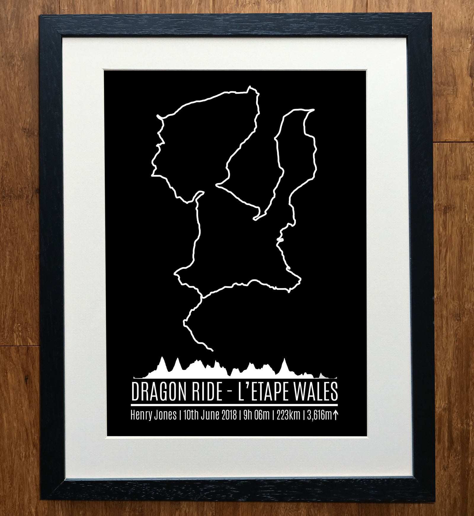 Dragon Ride L'Etape Wales GPS Personalised Print