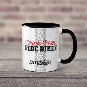 Drink Beer Ride Bikes Mountain Bike Mug