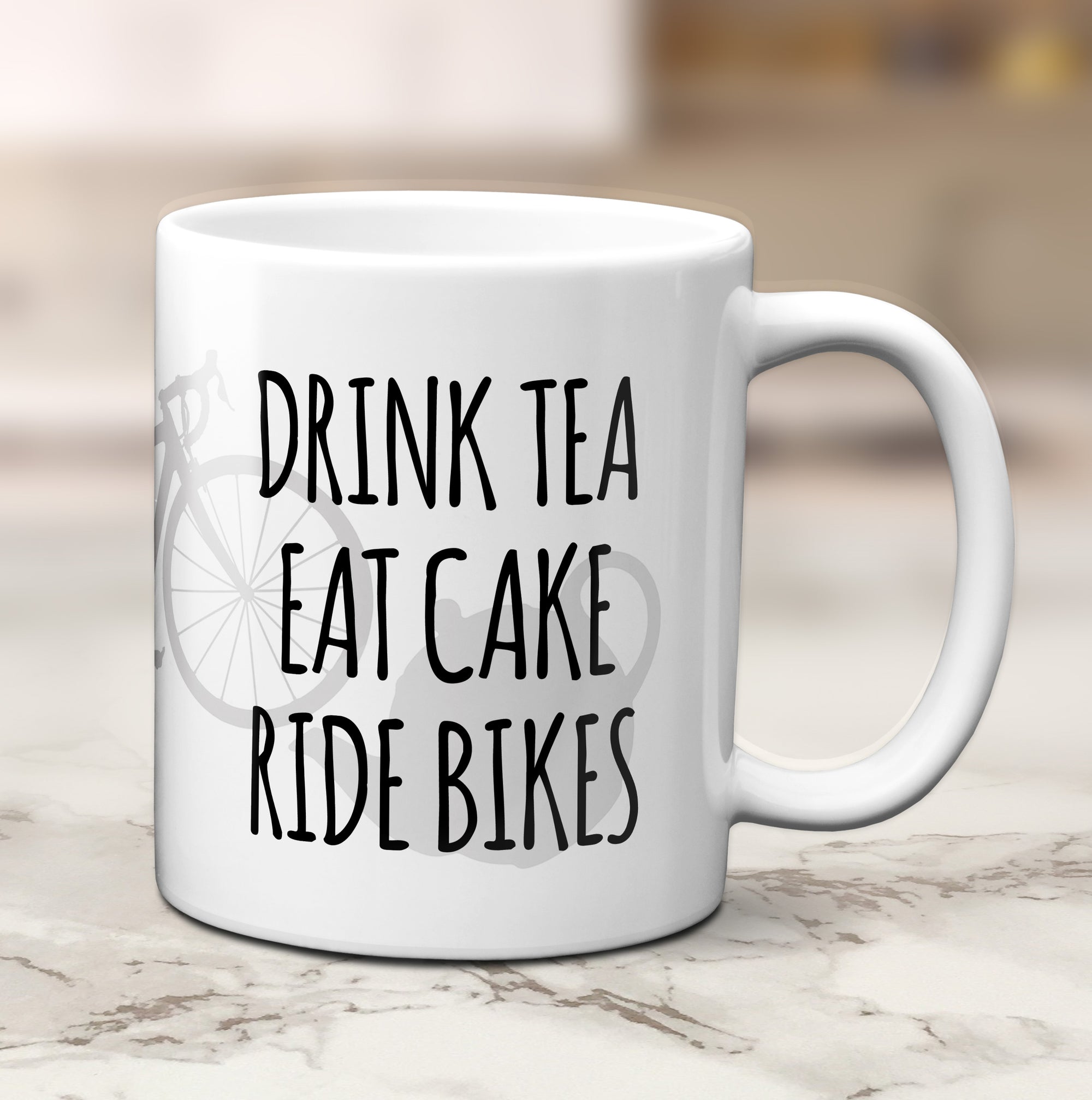 Drink Tea Eat Cake Ride Bikes Mug