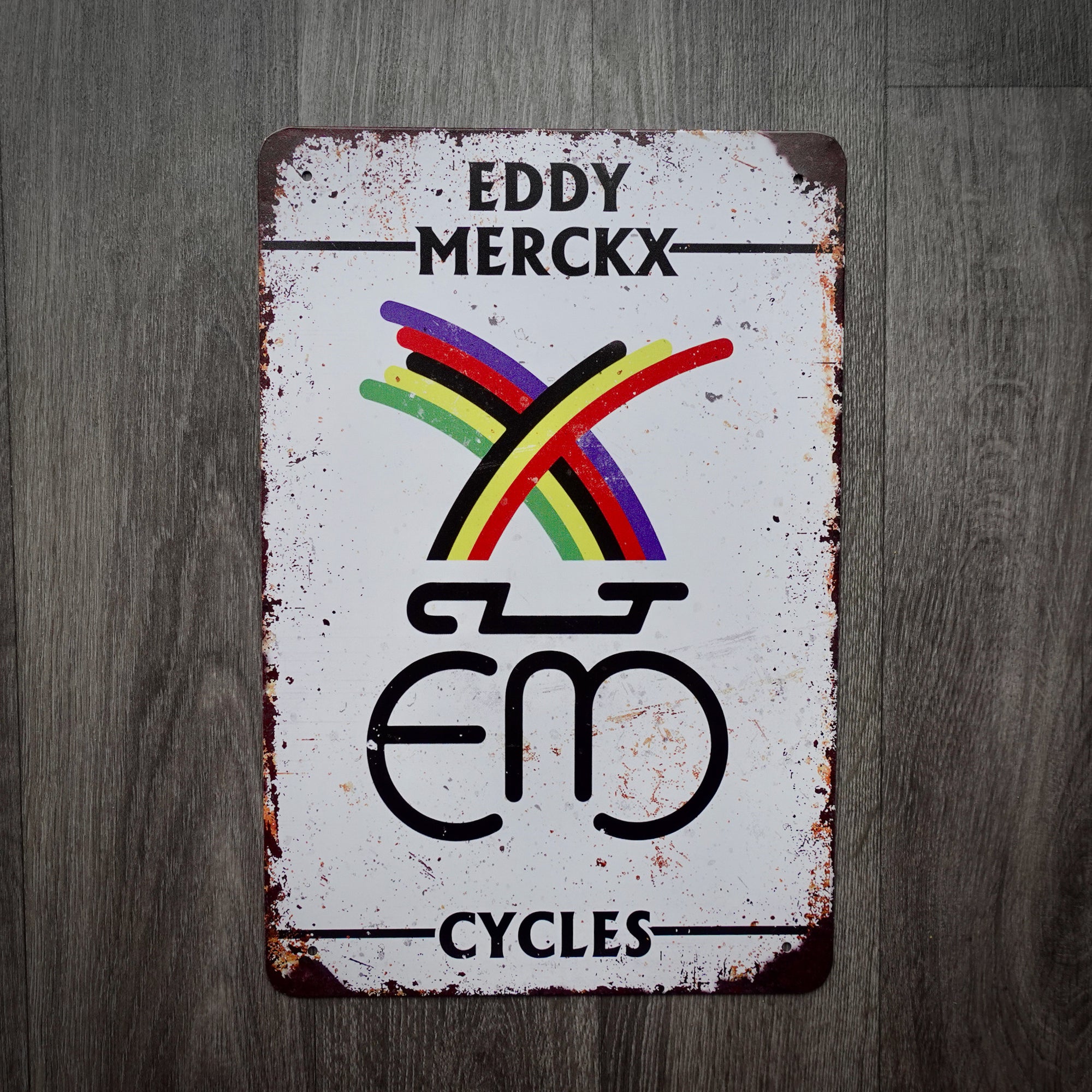 Eddy Merckx World Champs Tin Retro Cycling Sign