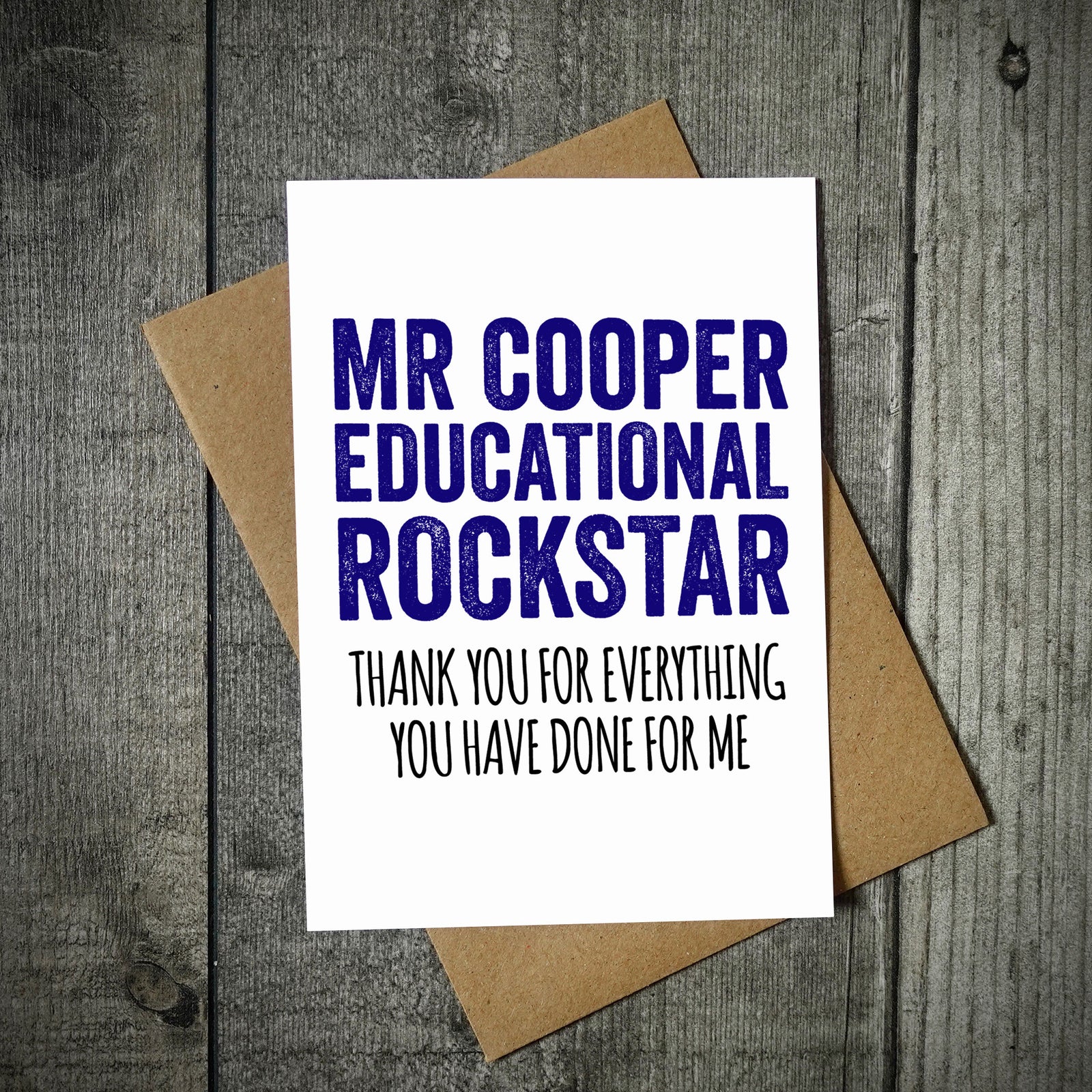 Educational Rockstar Teacher Card