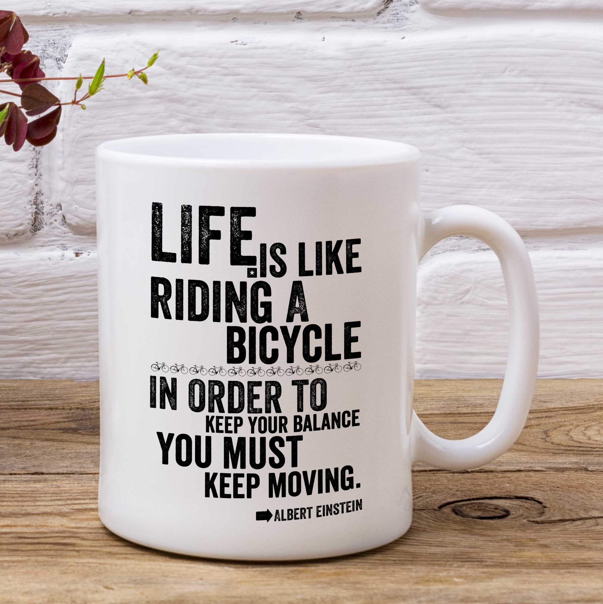 Life Einstein Inspirational Cycling Mug