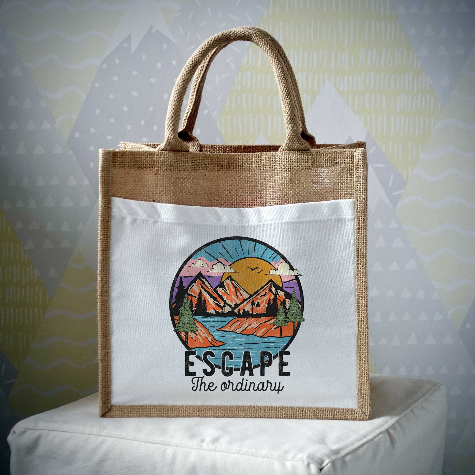 Escape The Ordinary Retro Jute Bag