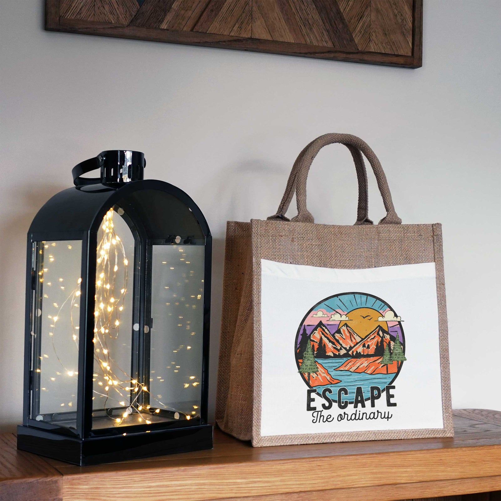 Escape The Ordinary Retro Jute Bag