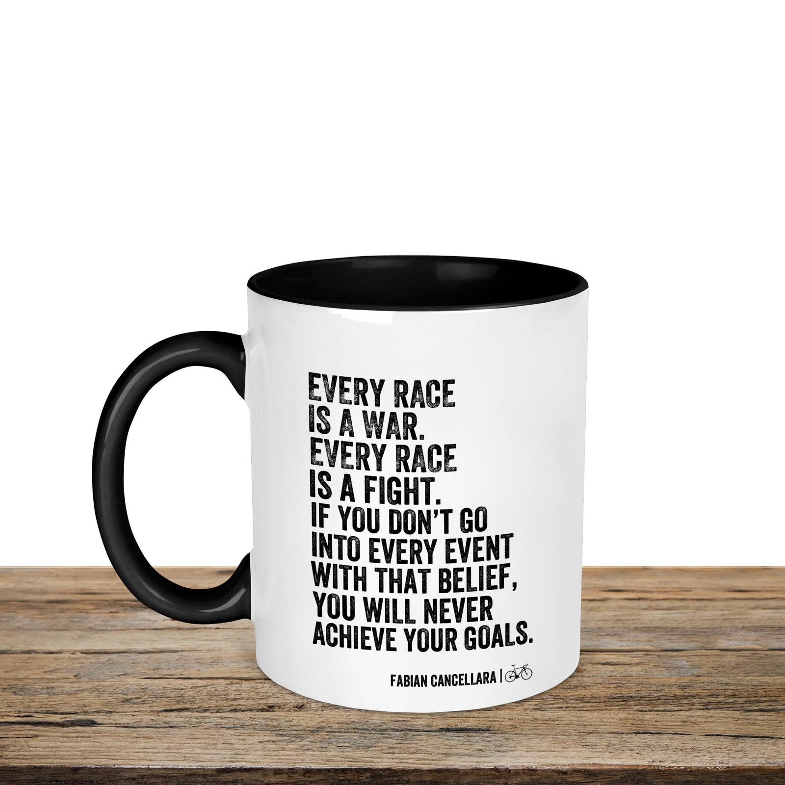 Every Race Is A War Fabian Cancellara Cycling Quote Mug