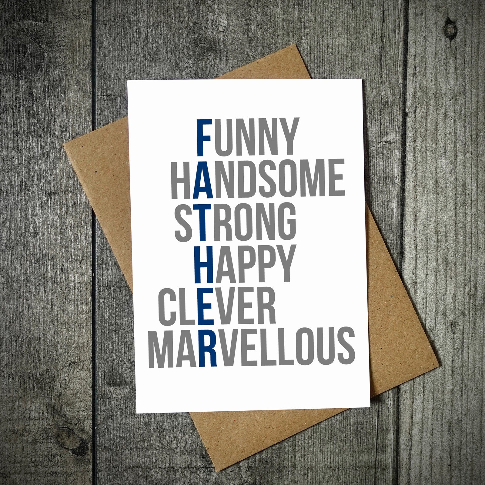 Father Word Art Father's Day Card