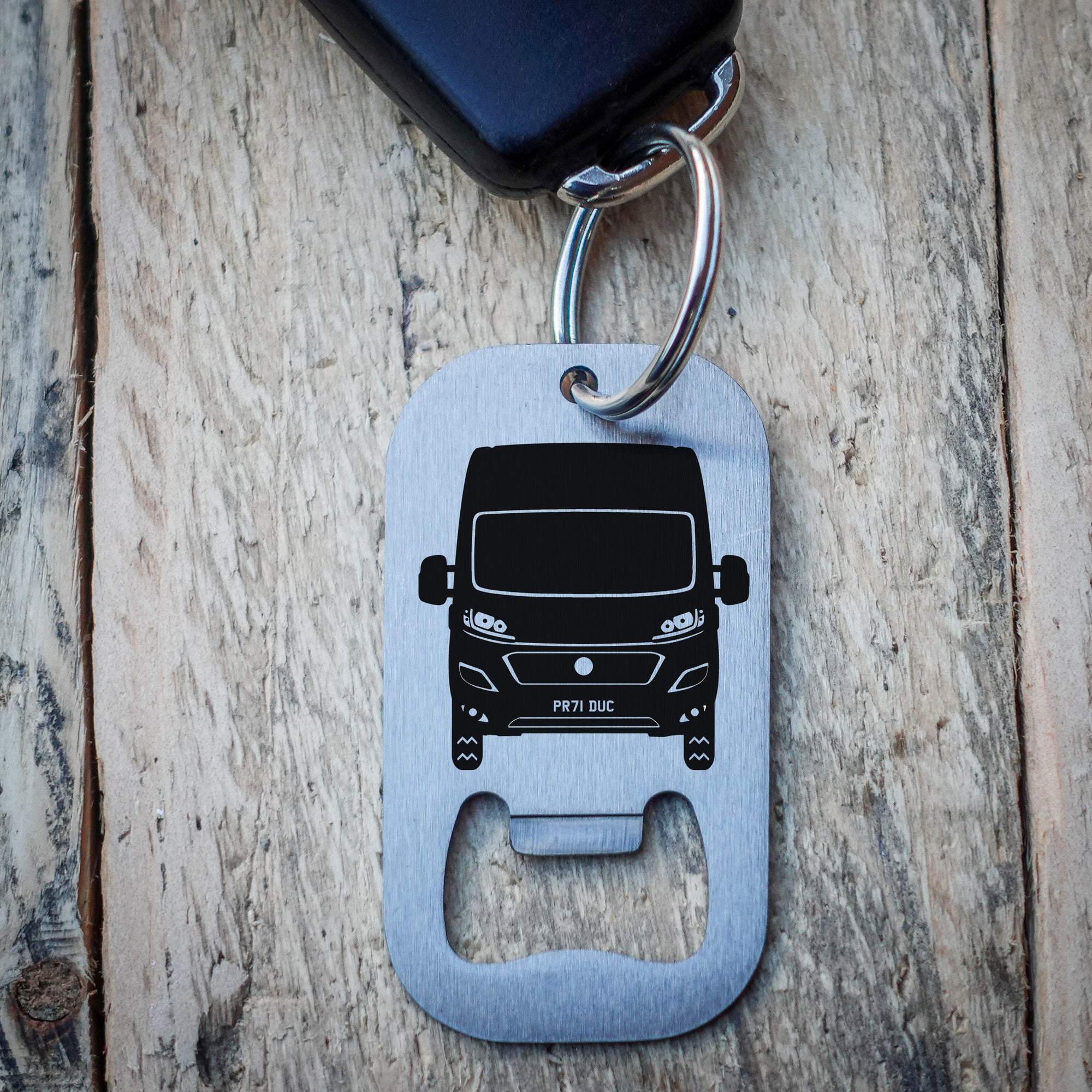 Personalised Fiat Ducato Camper Van Stainless Steel Bottle Opener