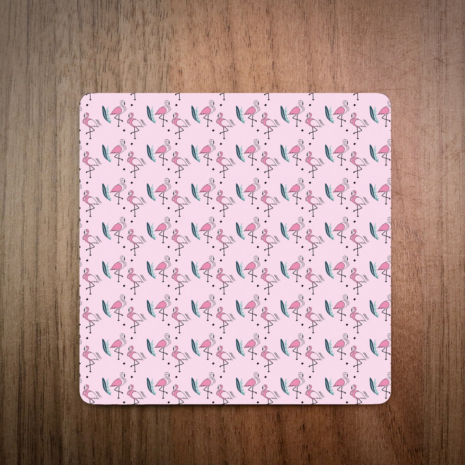 Flamingo Squiggles Coaster - Light Pink