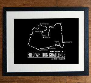 Fred Whitton Challenge GPS Personalised Cycling Print