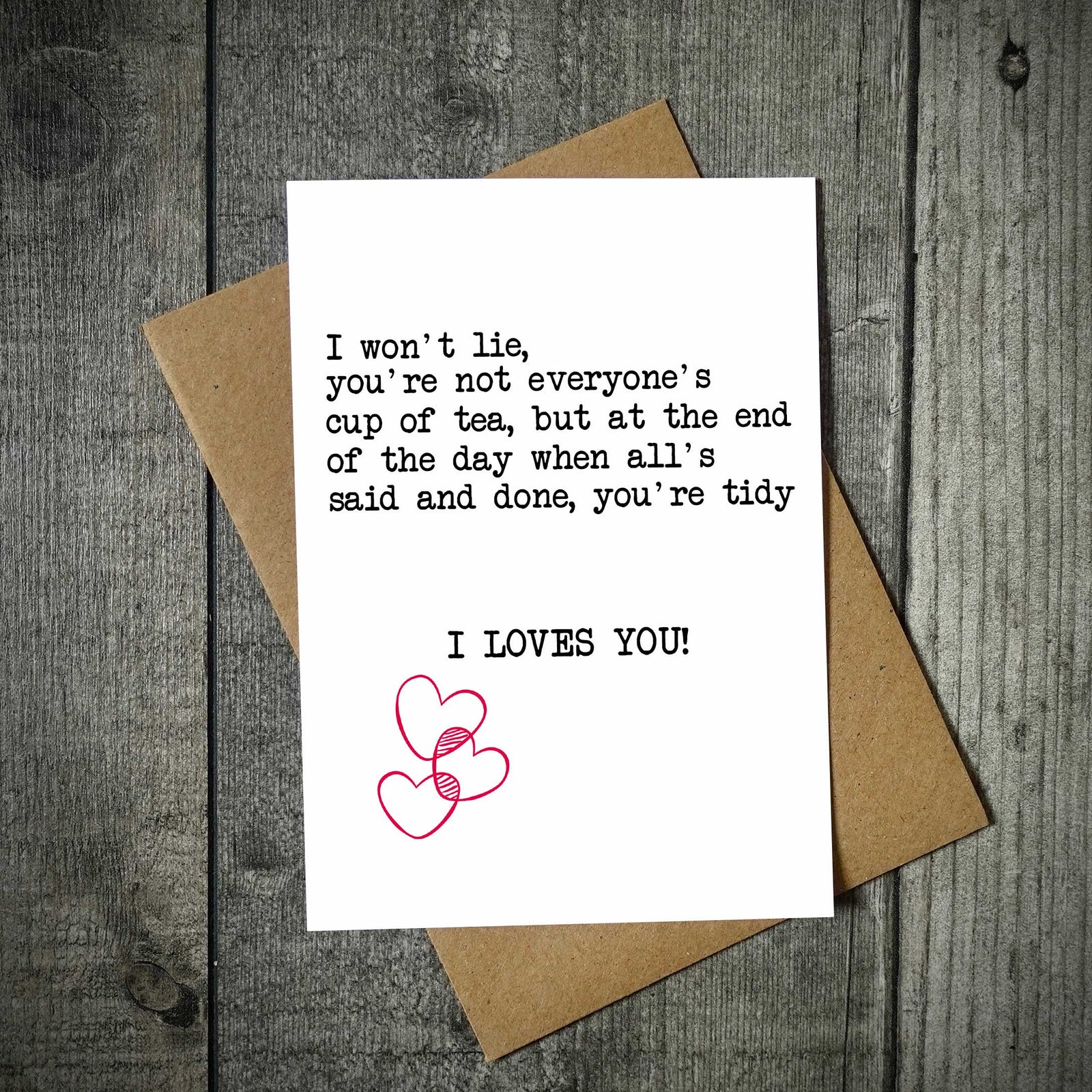 I Loves You - Gavin & Stacey Quote | Funny Valentine's Card