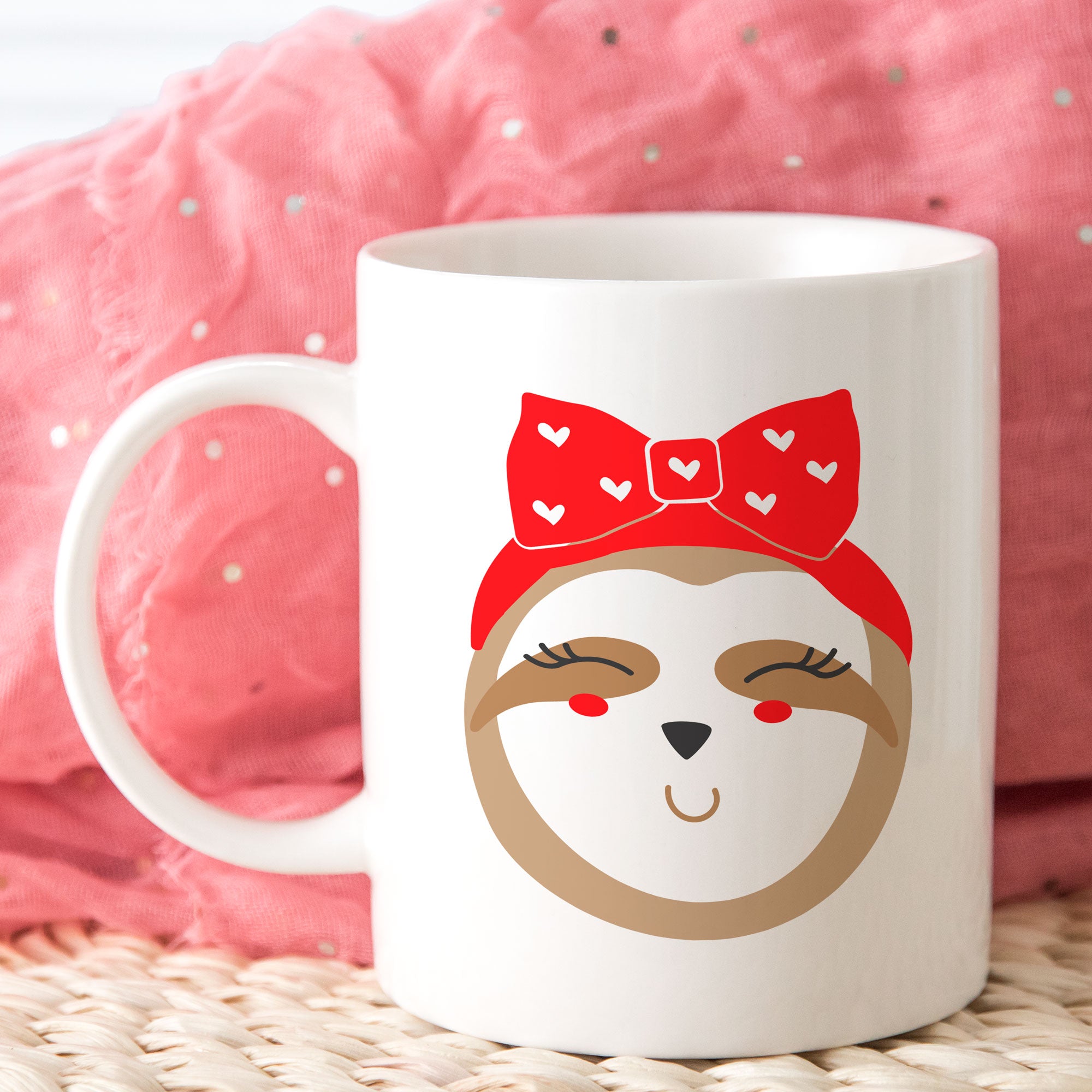 Cute Girlie Sloth Mug