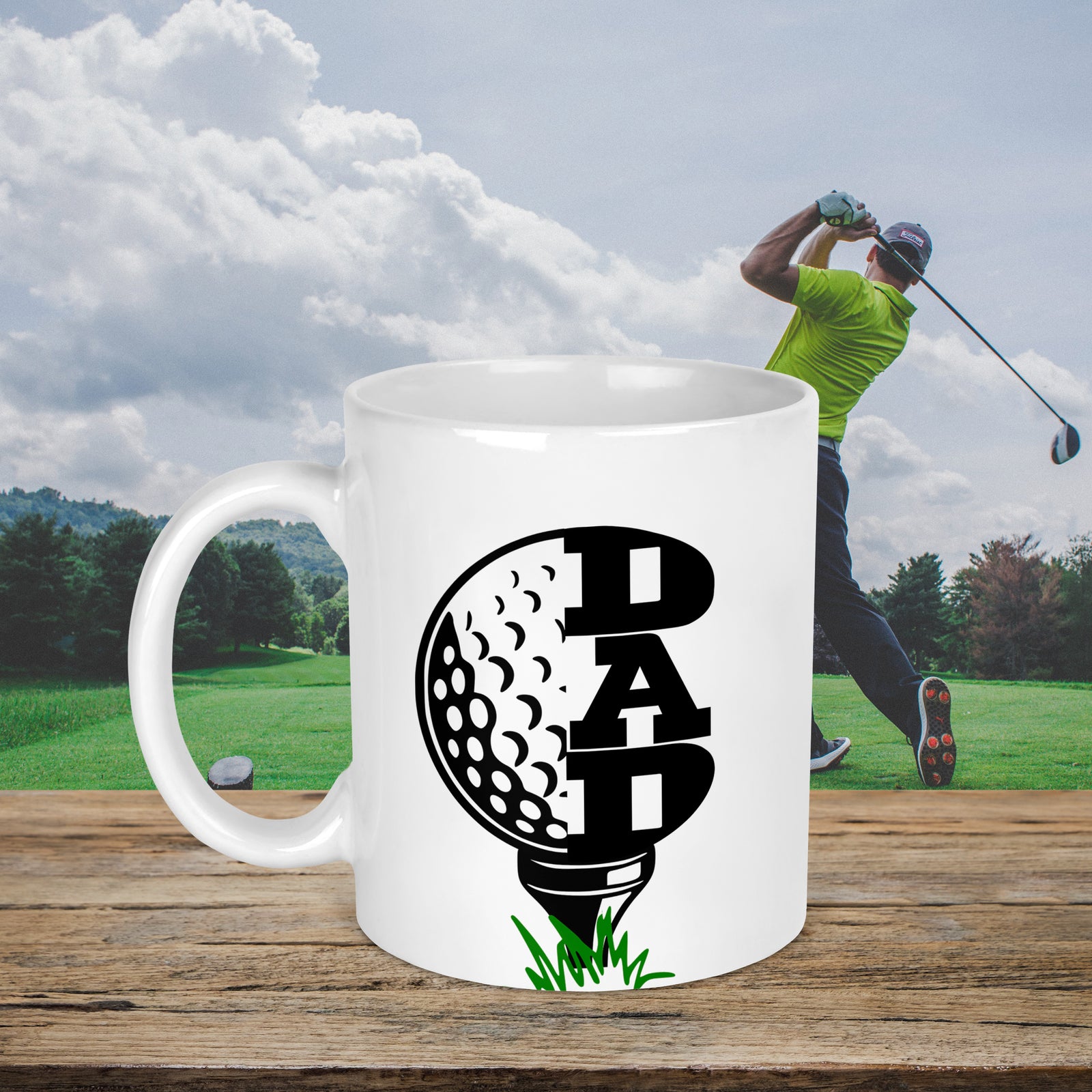 Golf Dad Mug - Tee/Golf Ball Design