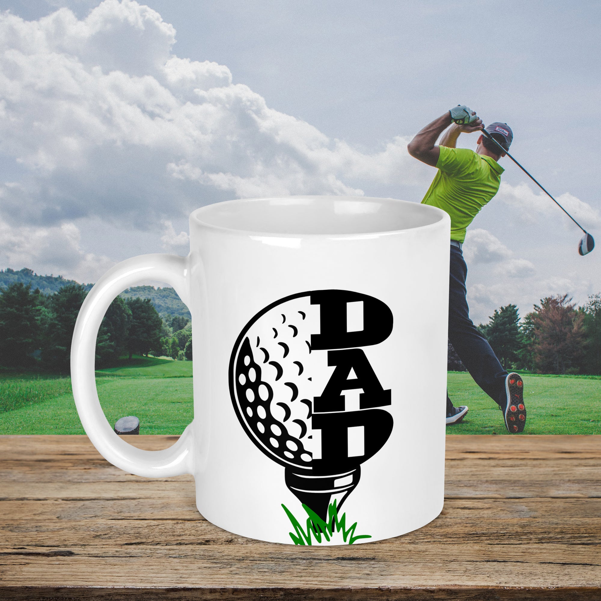 Golf Dad Mug - Tee/Golf Ball Design