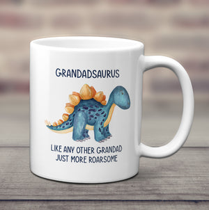 Personalised Best Grandadsaurus Mug