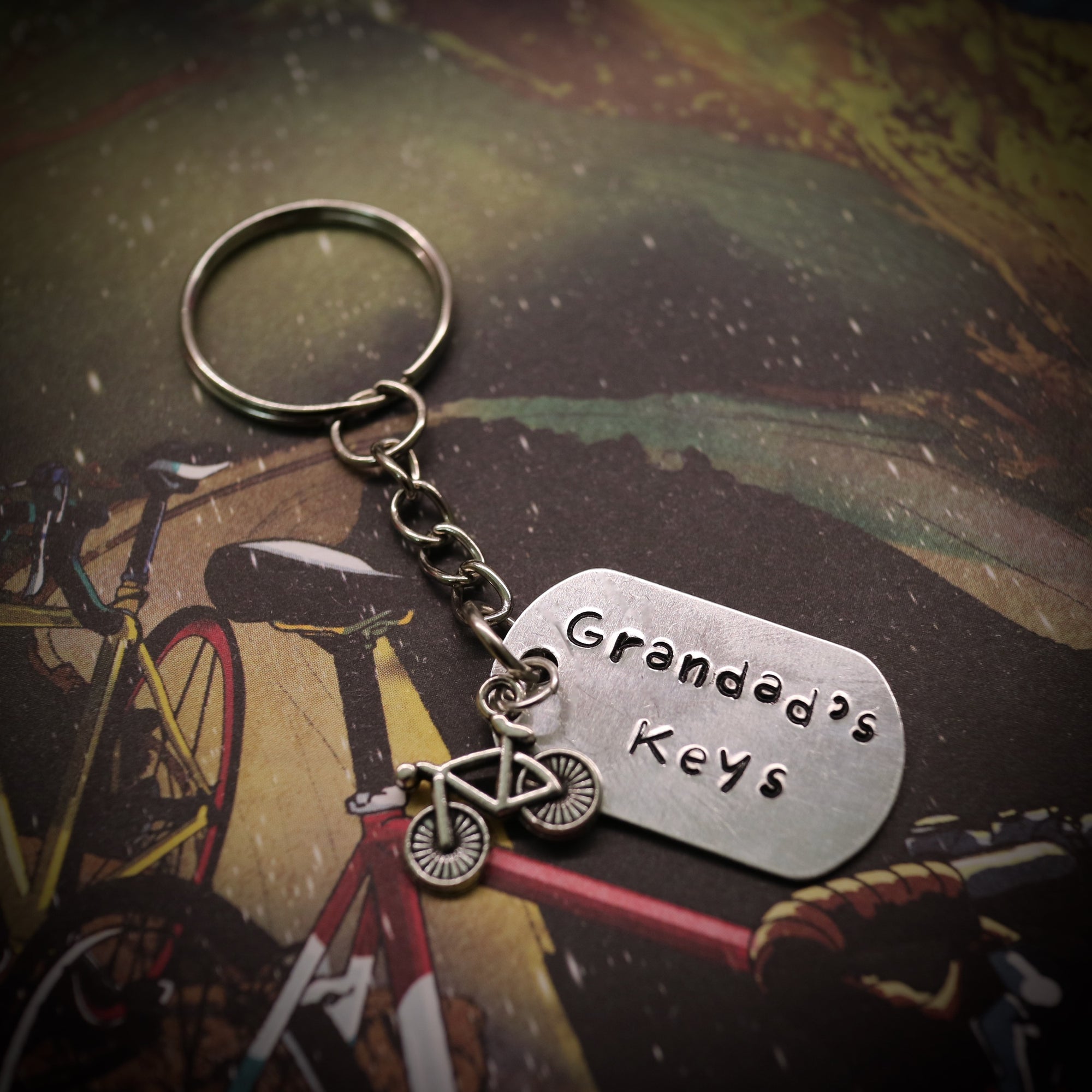 Grandad's Keys Bike Keyring