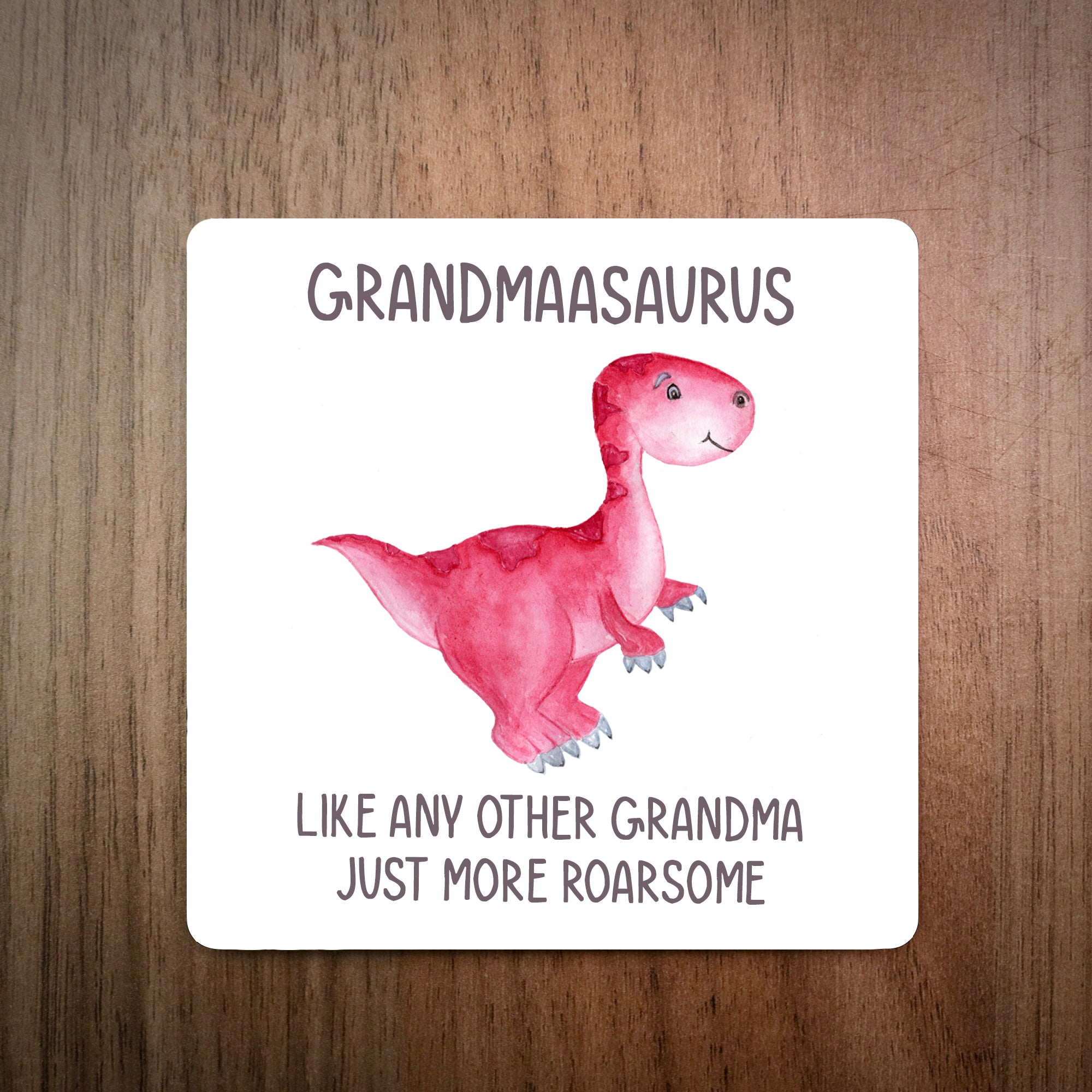 Personalised Best Grandmaasaurus Coaster