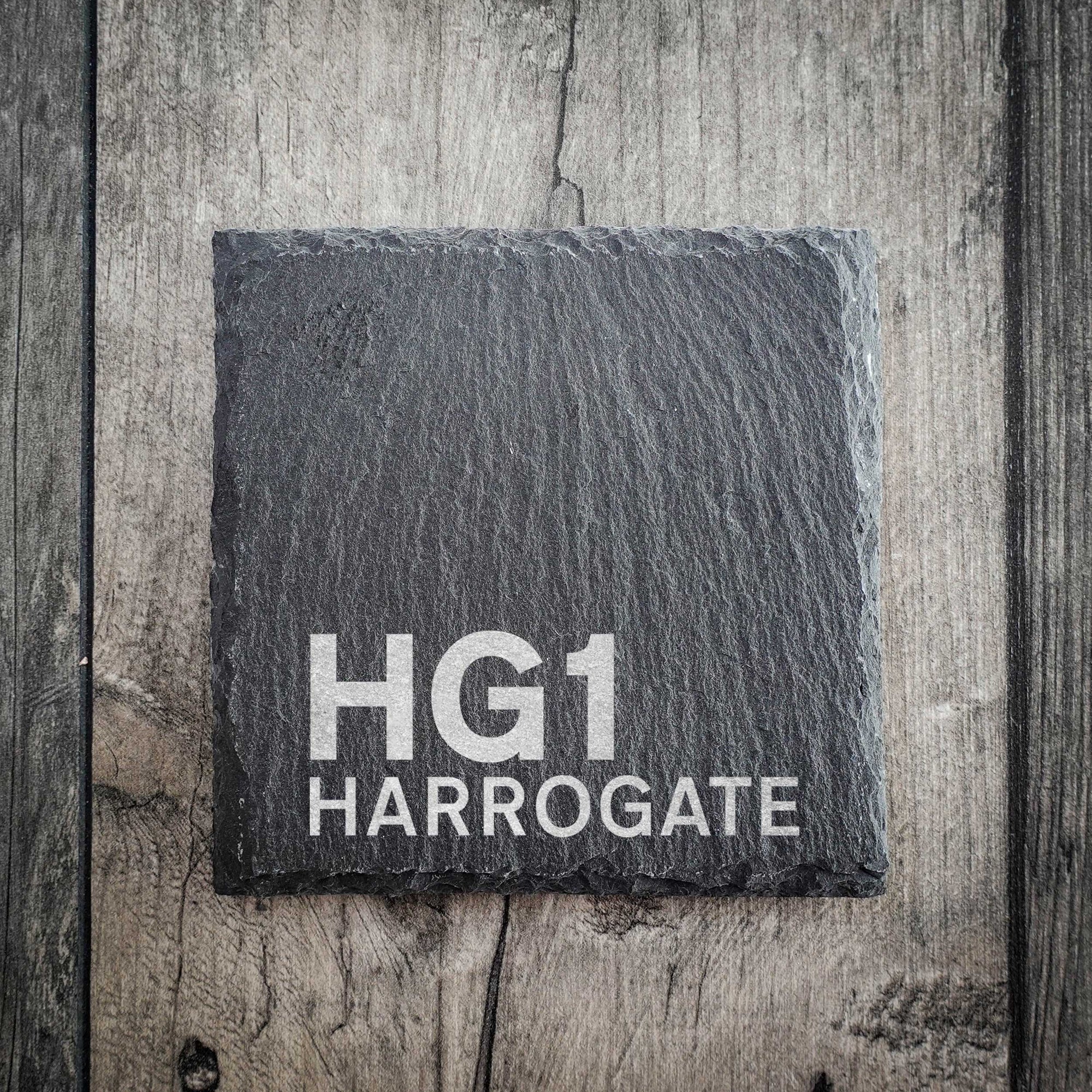 HG1 Personalised Postcode Coaster