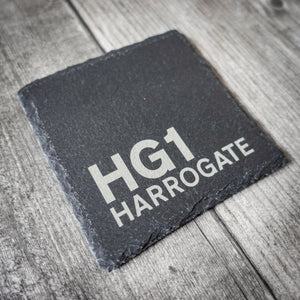 HG1 Personalised Postcode Coaster