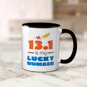 13.1 Is My Lucky Number Half Marathon Runners Mug