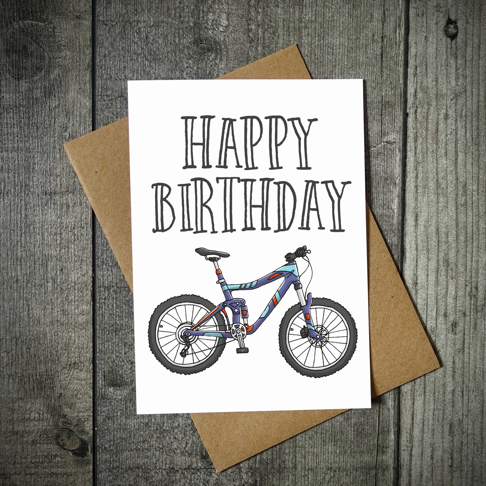 Happy Birthday Mountain Bike Card