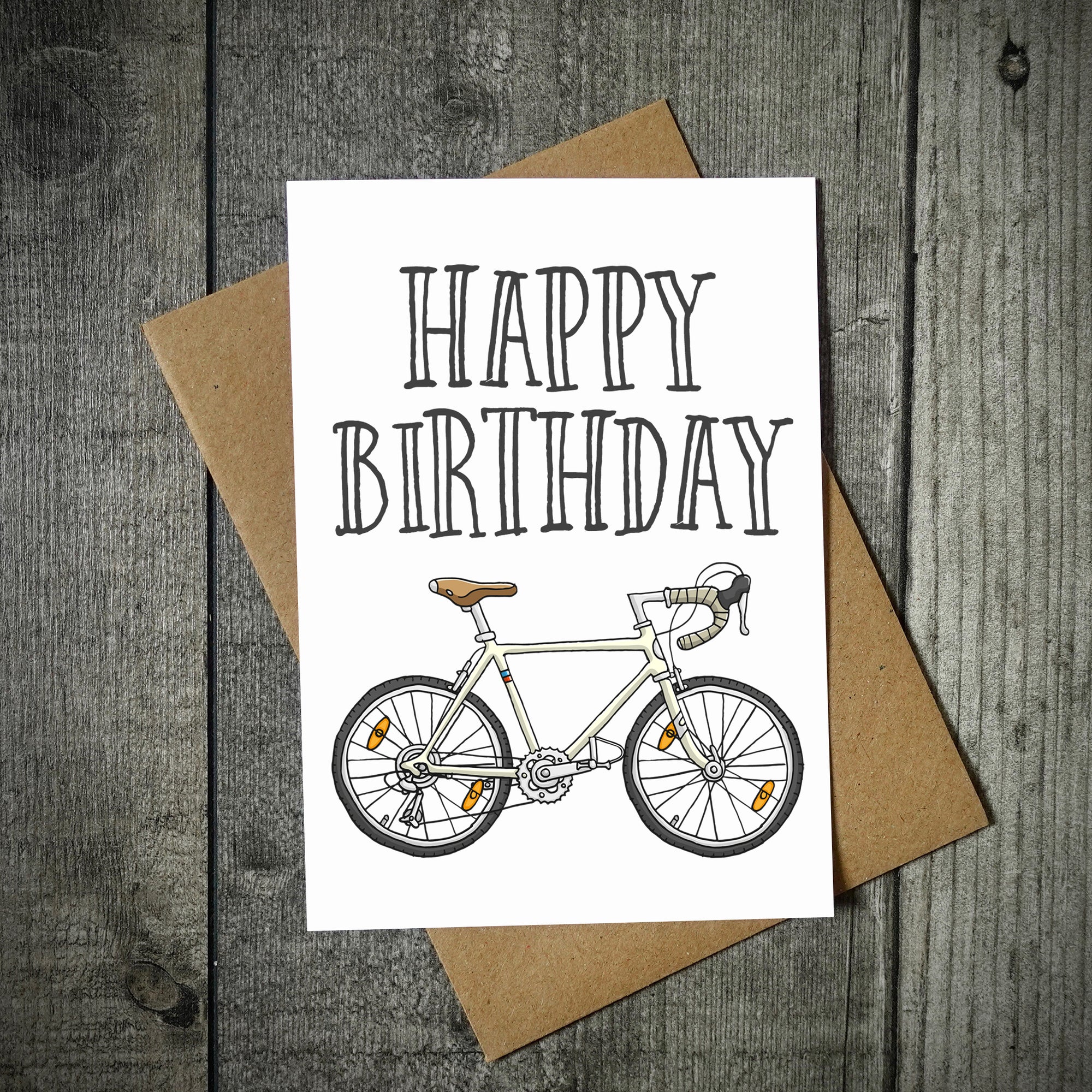 Happy Birthday Road Bike Card