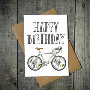 Happy Birthday Road Bike Card