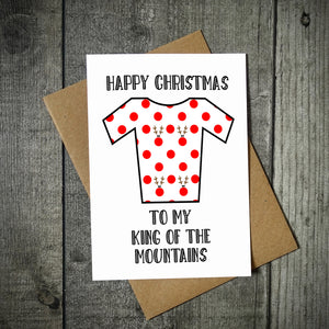 Happy Christmas To My King Of The Mountains Cycling Christmas Card