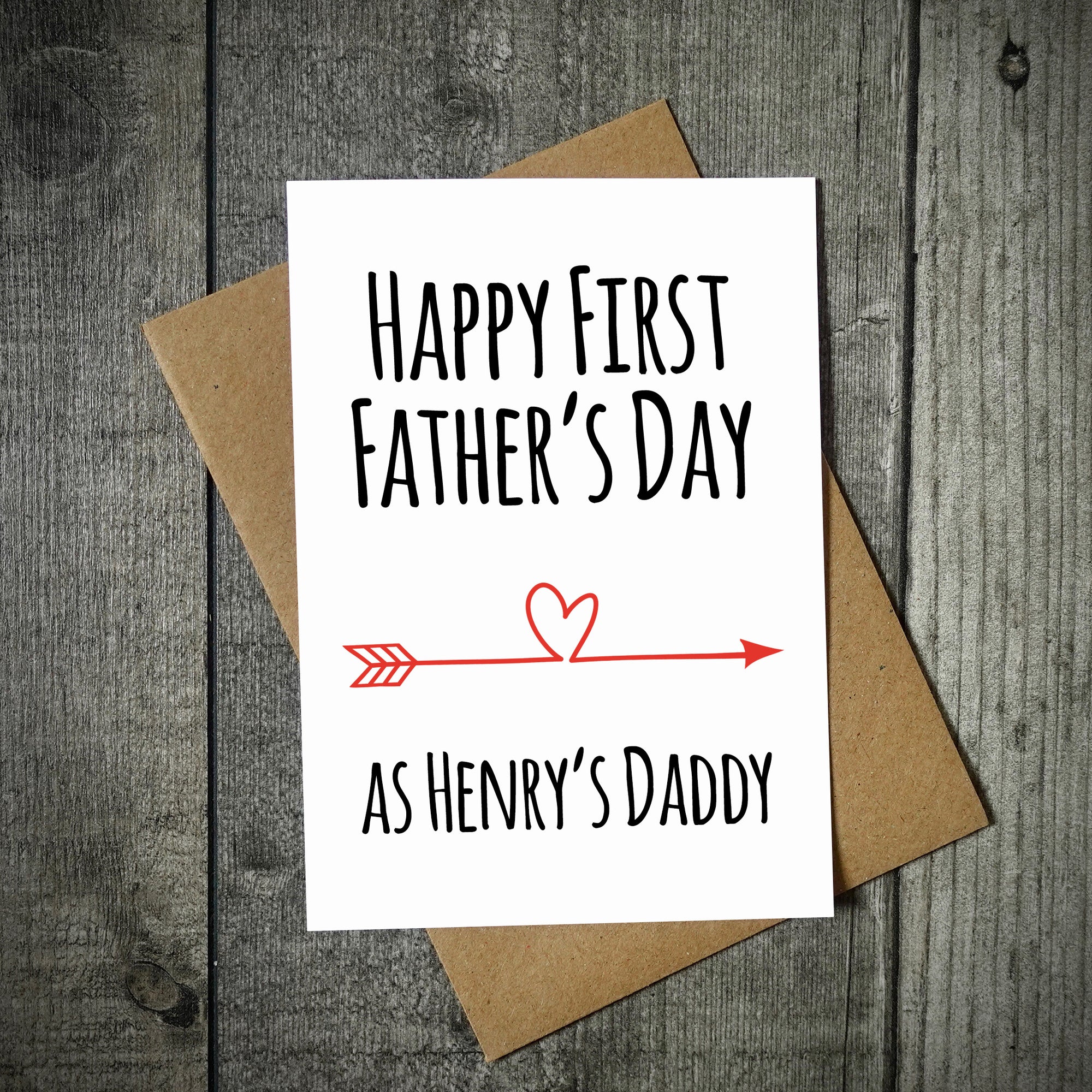 Happy First Father's Day - Personalised Father's Day Card