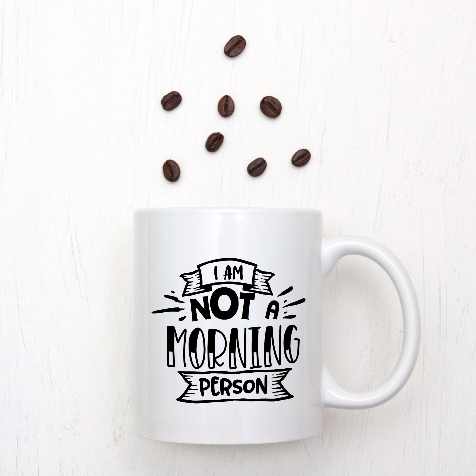 GR8Shop I Hate Morning People And Mornings And People Bianco tazza di caffè con Nero Rim & Handle Mug GR8Shop I Hate Morning People And Mornings And People Bianco tazza di caffè con Nero Rim & Handle Mug